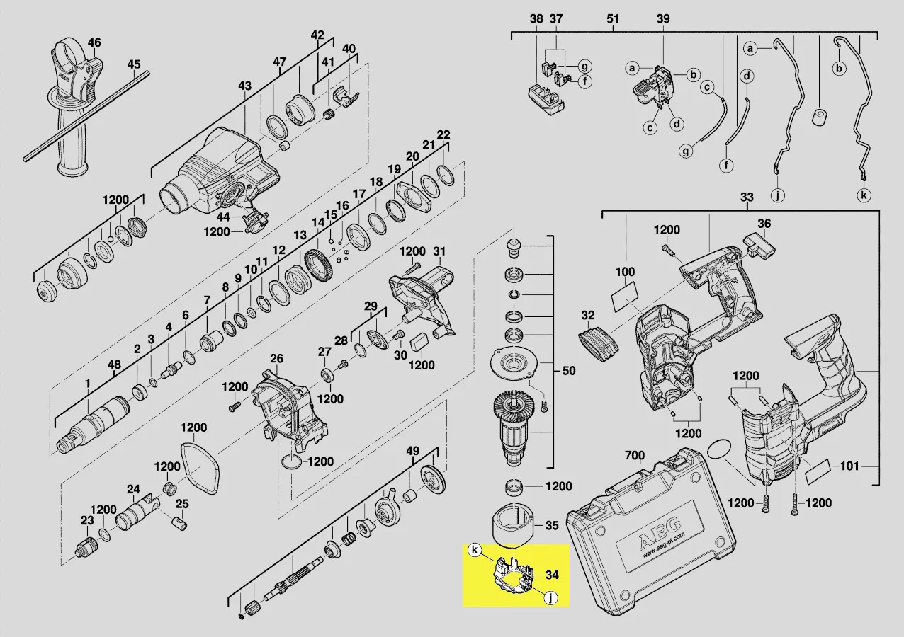 couronne balais charbon réf. 290627001 AEG